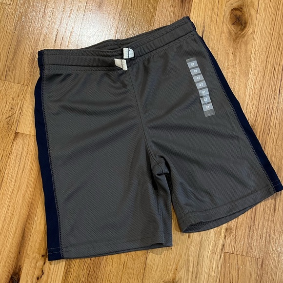 Carter’s Boys 4T Athletic Shorts grey & blue - functional drawstring new - Picture 2 of 5